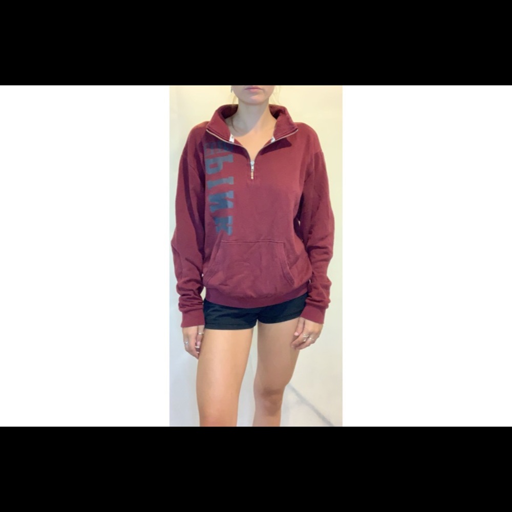 Half zip pullover sweatshirt